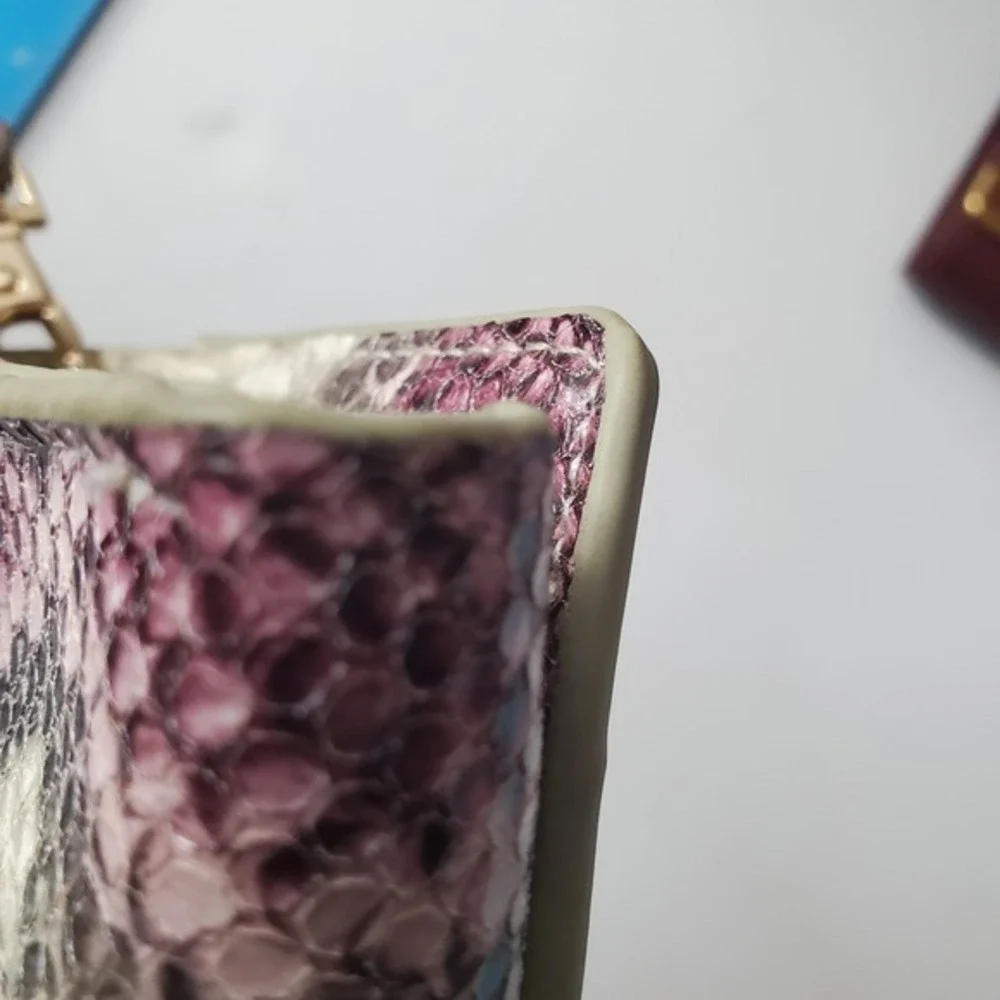 STEPHANIE JOHNSON Wristlet Havana Jane Wallet Credit Card Case Snake Print Leath
